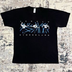 Justin Timberlake 2007 Futuresex Loveshow Size Medium Black Graphic Band T-Shirt